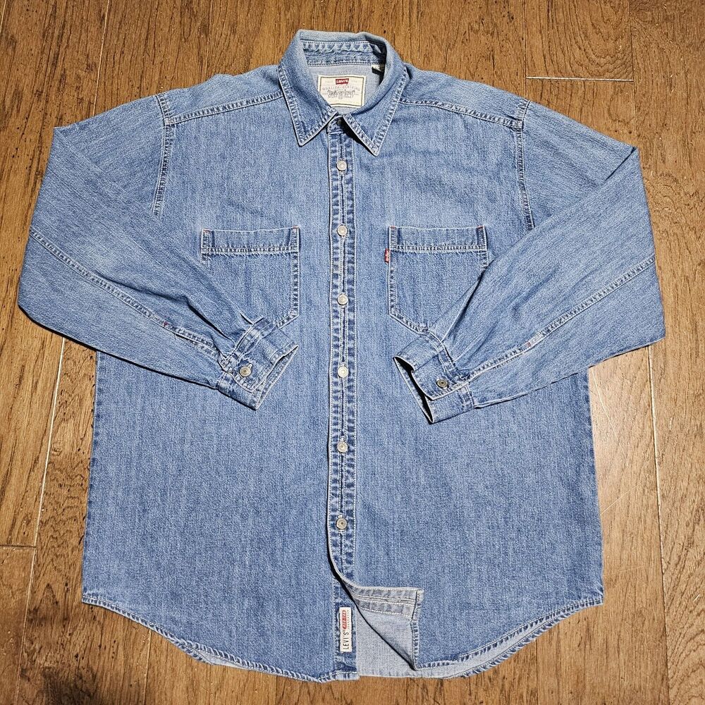 Levi's Light Blue Denim Button-Down Shirt
